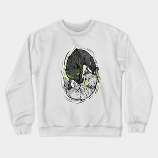 Green eyes Wolves Crewneck Sweatshirt